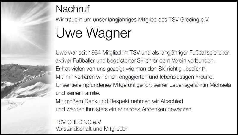 Nachruf UweWagnerk